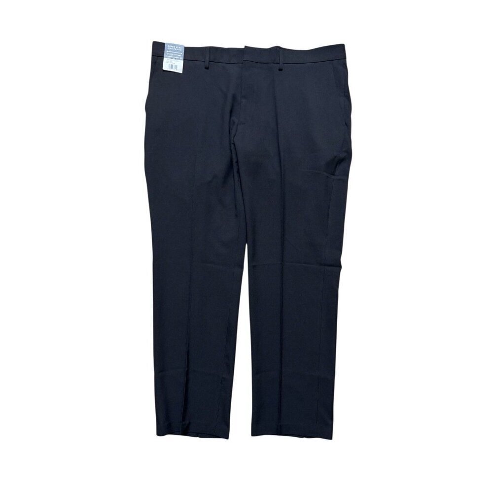 Haggar Mens 40x30 Black Dress Pants Super Flex Waist NWT